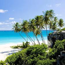 An overhead view of secluded Bottom Bay, regarded as one of the best beaches in Barbados for photography.